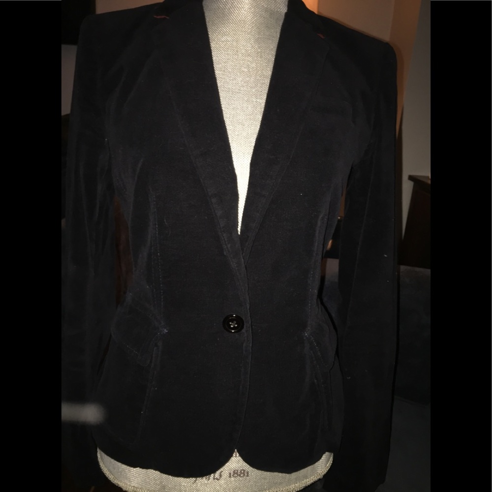 Zara Basic Velour Blazer Size Medium - image 1